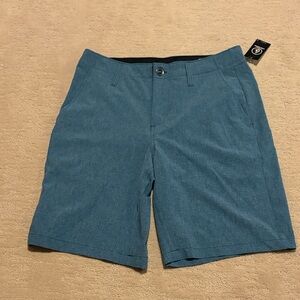 Volcom Men's Teal Flat Front Shorts